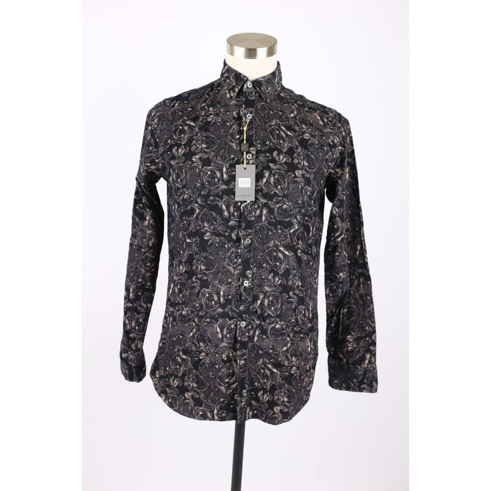 NWT Canali Button-Down Corduroy Shirt SZ M Floral $495